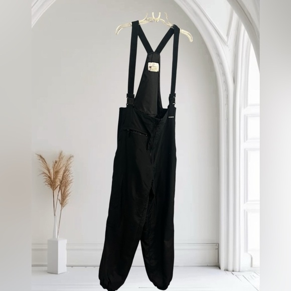 Obermeyer black full length "Ober bibs" nylon lined overalls size 18 ladies plus - Picture 1 of 11